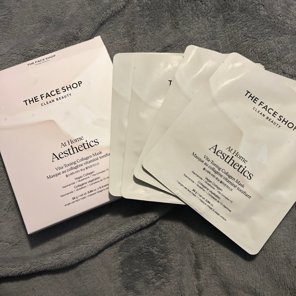 The Face Shop - Vita -Toning Vegan Collagen Face Masks, Box of 4